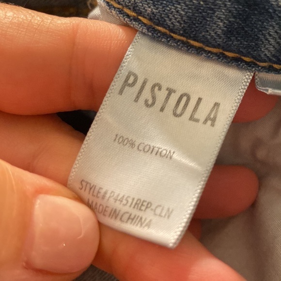 PISTOLA Nova High Rise Relaxed Cut Off in Cloud 9 - Picture 8 of 9